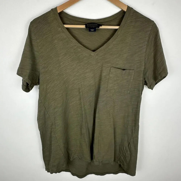 Pendleton Olive Green Pocket Slub Tshirt Short Sleeve SIZE L - Picture 1 of 4